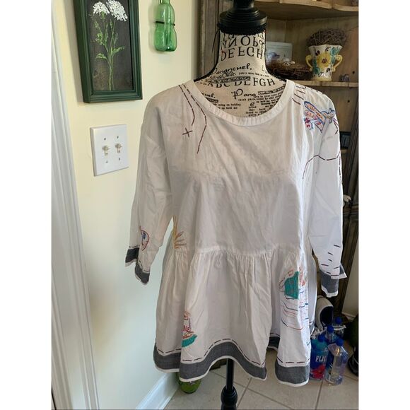 Anthropologie Holding Horses World Traveler Peplum Top - Picture 1 of 14